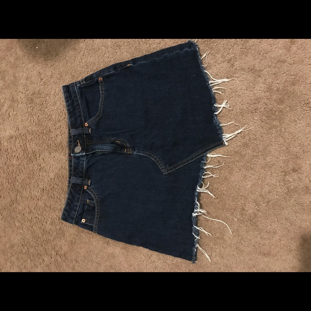 Dark denim skirt